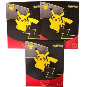 New Pokemon 25th Anniversary McDonalds Promo Pack SEALED + Card Box (LOT OF 3)